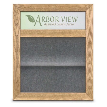 Outdoor Enclosed Combo Board,42x32,Bronze Frame/Black & Cinnabar